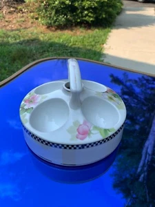 Nippon Noritake Azalea RARE egg warmer 4-egg Handled Japan Hand-Painted Floral - Picture 1 of 12
