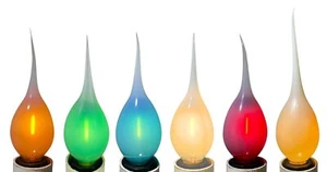 RDI Transparent Silicone Filament LED Bulb, 1W 2500K, Multiple Colors Set of 10 - Picture 1 of 46