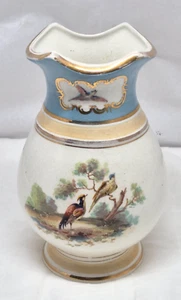 Jarrón de colección pintado a mano faisanes y arte paisajístico por Wilkinson Ltd, Inglaterra, 6" h - Imagen 1 de 12