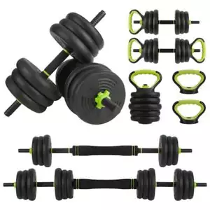 4-in-1 Adjustable Dumbbell 88LBS, Home Gym Equipment for Men Women, Black - Picture 1 of 33