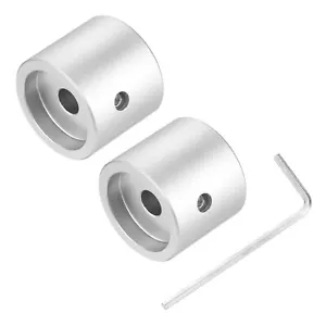 2PCS Guitar Knobs Metal, Volume Tone Control Dome Knobs 1/4" x 1", Silver - Picture 1 of 7