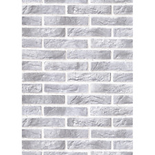 Realistic Industrial Brick Wallpaper Duplex Stone Wall Erismann 430310 White