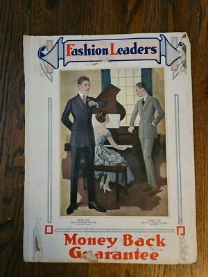 Print Ad 1920s Fashion Leaders Vintage Cardboard Ad  - Image 1 of 4