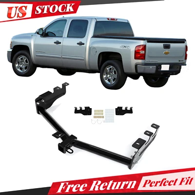 For Silverado/Sierra 1500 1999-2013 Class 3 Trailer Hitch Receiver 2" - Blk New - Image 1 of 4