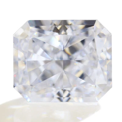 Radiant Crushed Ice Cut Cubic Zirconia D Color AAAAA Handmade CZ Loose Gemstone - Image 1 of 4