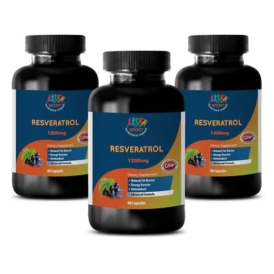 Polygonum Caspidatum - Resveratrol Supreme 1200 - Lose Weight - 3 B 180 Ct - Image 1 of 2