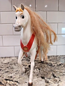 Disney Tangled Princess Rapunzel White HORSE Maximus  Glitter Mane & Saddle X - Picture 1 of 11