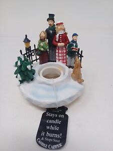 Candle Capper Christmas Carolers S'Toppers SOOT STOPPER Jar Candle LID TOPPER