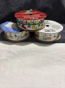 Vintage Adorable Peanuts Offray Ribbon Lot  Birthday Christmas 9 ft.  2011/2012 - Picture 1 of 6