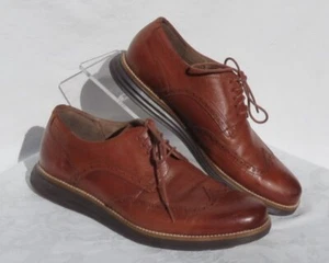 Scarpe Oxford COLE HAAN da uomo US 11 M in pelle marrone Øriginali Grand Wingtip $160 - Foto 1 di 7