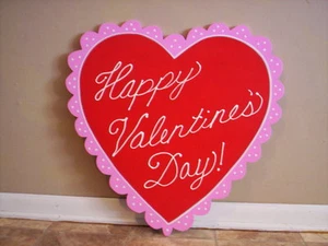 2 Fuß überbacken Happy Valentine Herz - Valentinstag Garten Kunst Dekoration - Bild 1 von 1