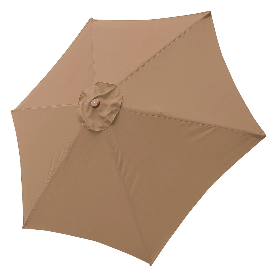 Paraguas de patio acanalado de 10 pies 6 toldo cubierta superior de repuesto mesa de mercado parasol Foto 1 de 4