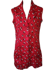 Revival Dangerfield Womens Dress Nautical Red Size 10 vintage style - Picture 1 of 5
