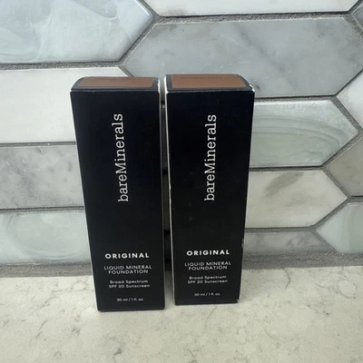 2 X BareMinerals Original Liquid Mineral Foundation w/SPF 20~Deepest Deep 30~NIB - Image 1 of 3