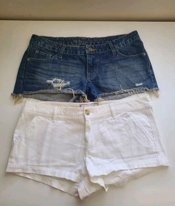 Vintage Y2K 2000s Abercrombie & Fitch Micro Mini Shorts Low Rise Sz 8 Bundle - Picture 1 of 8