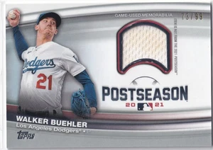 2022 Topps Walker Buehler Baseball Series 1 Postseason Performance Relic /99 - Picture 1 of 2