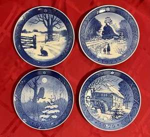 ROYAL COPENHAGEN DECORATIVE PLATES WINTER SCENES EXCELLENT CONDITION - Picture 1 of 23