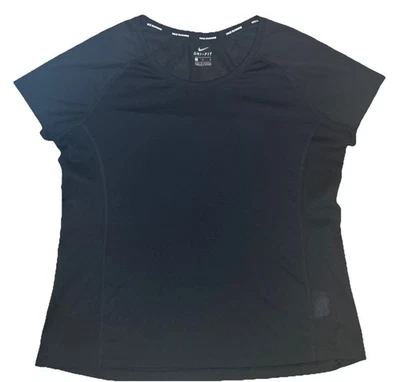 Camiseta Nike Dri Fit Running Miler Poliéster Negra Mujer Grande (L) Foto 1 de 2