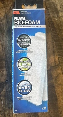 Paquete de 2 almohadillas de bioespuma con filtro subacuático Fluval U3 parte # A487 Foto 1 de 2