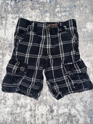 Шорты-карго Wrangler Flex для маленьких мальчиков черно-белые клетчатые размер 5 стандартные - Изображение 1 из 3