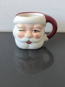 Pottery Barn Santa Claus Face Mug Cup Winking Christmas 2014 M42 - Picture 1 of 6