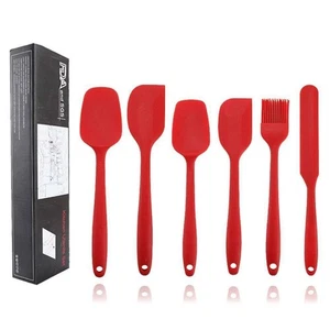  Juego de 6 utensilios de cocina de silicona antiadherentes resistentes al calor  - Imagen 1 de 11