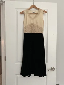 J. Peterman Women’s Ivory Velvet Dress Size 2  - Picture 1 of 9