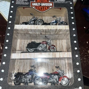 Harley Davidson 1:18 Maisto Die Cast 5 Piece Collection 1999 NEW SEALED BOX HD - Picture 1 of 13