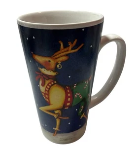 CIC Dancing Rentier Tasse Dancer Dasher groß Latte Cup blau Weihnachten - Bild 1 von 9