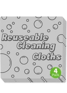 4 Pack Damp Clean Duster Towel Streakless Cloths Flexible Dusting Towel Magic... - Picture 1 of 11