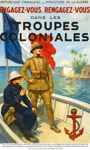 AFFICHE POSTER ENGAGEZ VOUS TROUPES COLONIALES - Picture 1 of 1