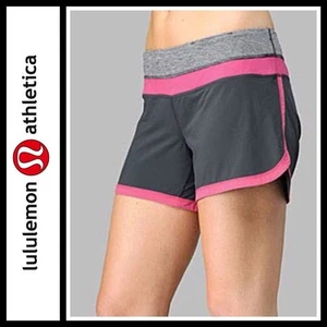 LULULEMON GROOVY RUN SHORTS GRAY-LAVENDER SIZE-8 NEW - Picture 1 of 9
