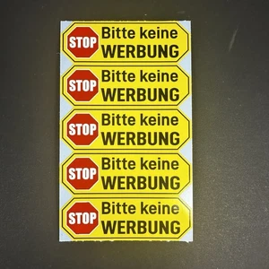 Bitte keine Werbung Aufkleber Set 5St - Bild 1 von 3