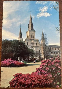New Orleans, LA Louisiana, St. Louis Cathedral Front View Chrome Postcard - Picture 1 of 2