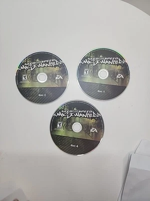 Need for Speed: Most Wanted (PC, 2005) Discs 2,3,4 & No Disc 1 Clean Disc - Image 1 of 2