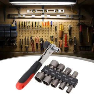 Socket Wrench Hand Tool 10pcs 5-13mm 6.35mm/1/4 Inch Metal Power Nut Driver - Picture 1 of 12