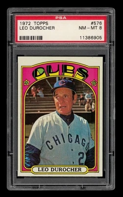 1972 Topps Set-Break #576 Leo Durocher PSA 8 NM-MT - Image 1 of 3