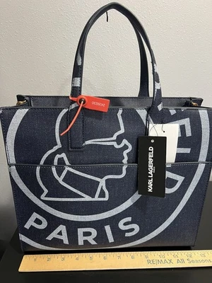 Karl Lagerfeld, NWT Purse Shoulder Tote Bag Blue - Image 1 of 4