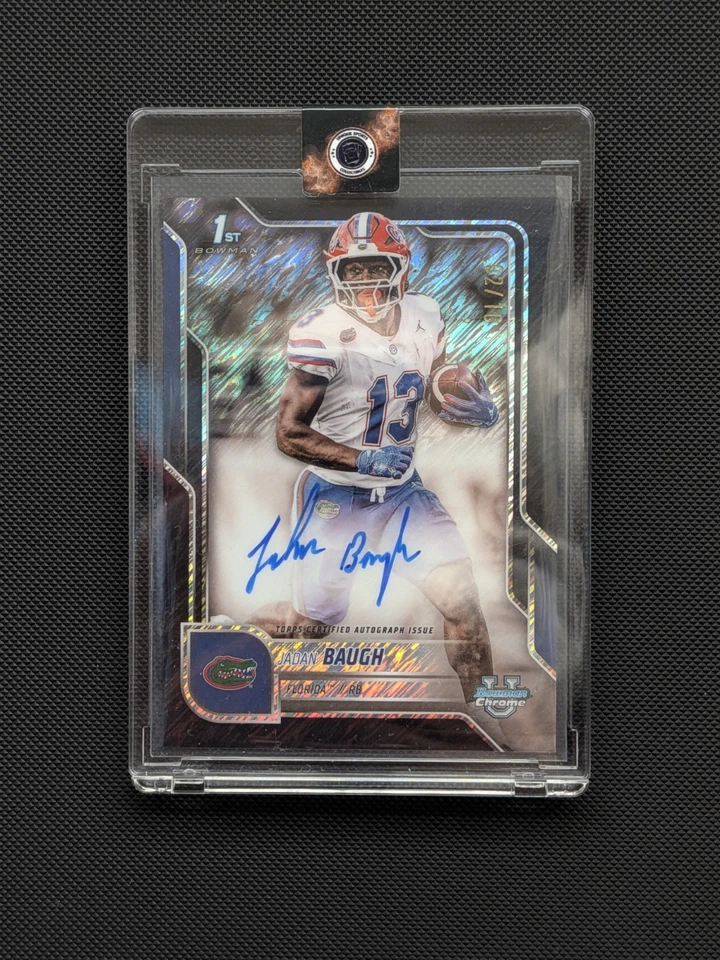 Florida Gators Jadan Baugh 1st Black Shimmer On-Card Auto Bowman U Chrome 2025 - Image 1 of 2