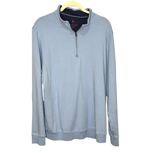 Tailorbyrd Men’s 1/4 Zip Pullover Sweatshirt Large Blue Cotton Flamingo Logo - Picture 1 of 8
