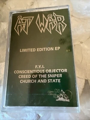 At War - Limited Edition EP US New Renaissance cassette THRASH metal TESTED - Image 1 of 4