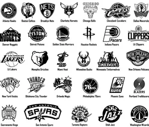 NBA Vinyl Decal Sticker Car Window Design Wall Art Sport Basketball Team Logos - Picture 1 of 32