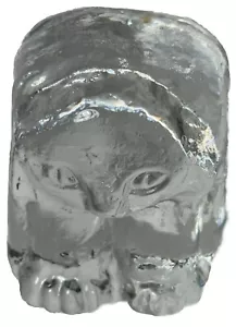 VTG Clear Glass Cat Paperweight Erik Hoglund Sweden 90’s Dated/Signed Modernist - Picture 1 of 8