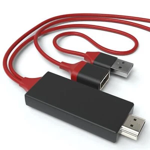 Adapter MHL na HDMI 1m USB TV kabel do iPhone 7, iPhone 6, iPhone 5 - Zdjęcie 1 z 6