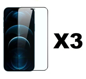 3er Pack Full Edge to Edge Abdeckung Hartglas Display für iPhone 12 Pro Max - Bild 1 von 1