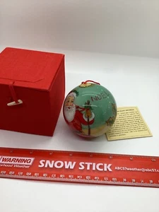 Ganz #EX5586 Inside Painted Hand Blown Glass Ornament w/Santa Claus - Pre-owned - Picture 1 of 6