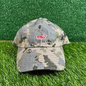Vineyard Vines Camo Hat Cap Adjustable Strap Back Brown Green Whale Logo Preppy - Picture 1 of 10