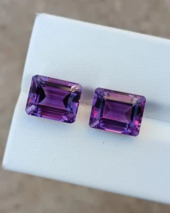 Natural Amethyst - 8x10mm Octagon Shape - Faceted Cut Gemstone 8.40 Cts Amethyst - Picture 1 of 9