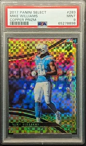 MIKE WILLIAMS Rookie 2017 Select Copper Checker Power Prizm PSA 9 Mint RC SP /75 - Picture 1 of 8