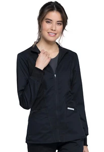 Schwarze Cherokee Scrubs Workwear Revolution Warm Up Jacke WW301 BLK - Bild 1 von 5